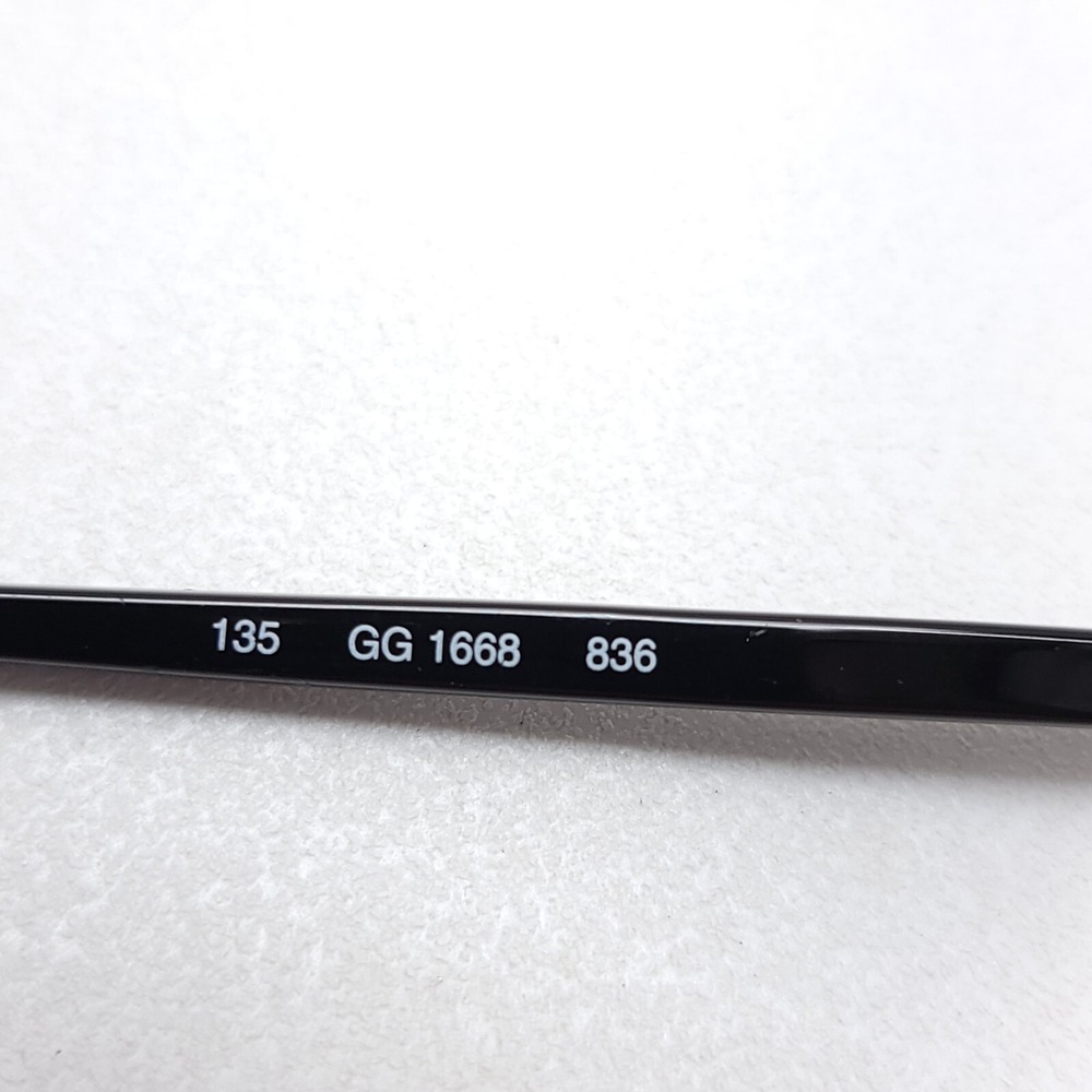 Gucci GG 1668 836 Womens Oval Eyeglass Frames Gunmetal Silver‎ 135 Italy - Picture 5 of 8